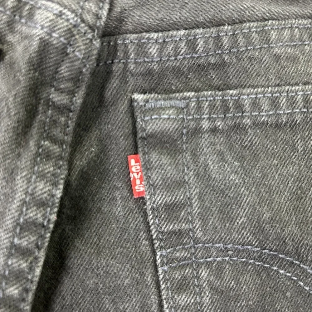 Vintage Levis 501XX Black Denim Button Fly Straight Leg Jean Men Medium USA Made